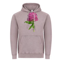 Vintage Zinc Red Clover Illustrations Vintage Hoodie - LillyAllenDesigns