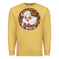 Antique Gold believe Santa Claus Christmas Premium Sweatshirt - Jasminsmagicworld