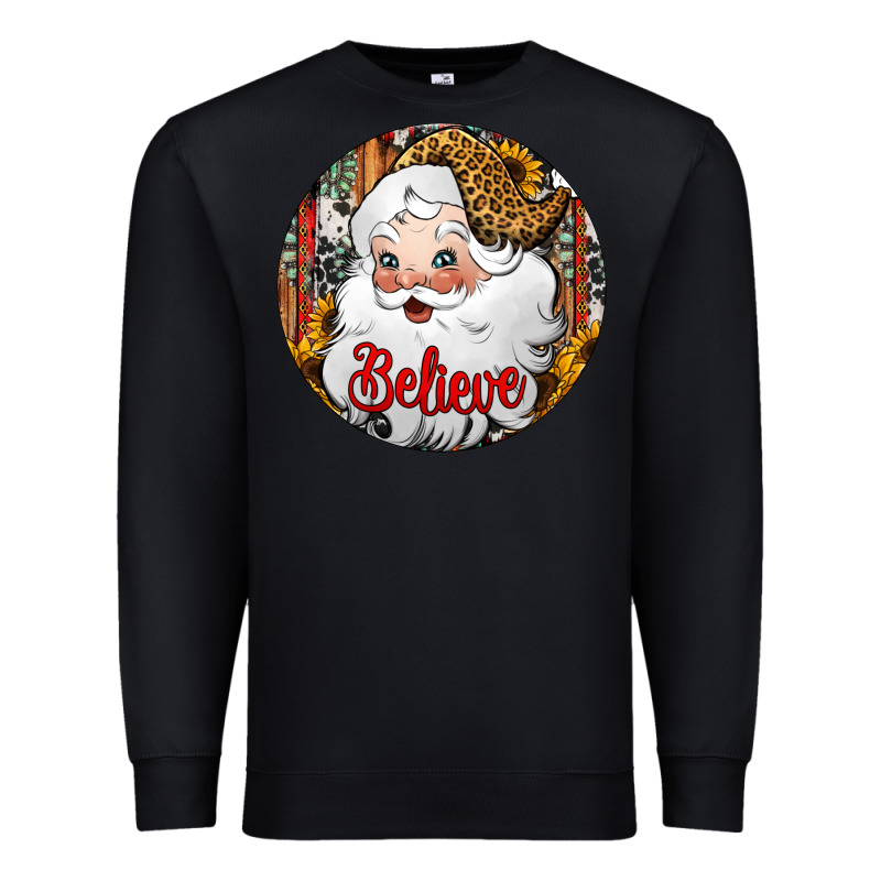 Believe Santa Claus Christmas Premium Sweatshirt by Jasminsmagicworld | Teevron