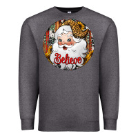 Charcoal Heather believe Santa Claus Christmas Premium Sweatshirt - Jasminsmagicworld