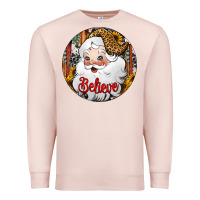 Pale Pink believe Santa Claus Christmas Premium Sweatshirt - Jasminsmagicworld