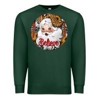 Sports Green believe Santa Claus Christmas Premium Sweatshirt - Jasminsmagicworld