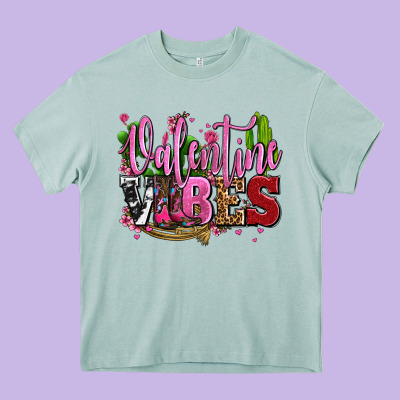 Valentine Vibes With Cowgirl Boots Olivia Heavy Core Tee Designed By Oliviacreatesart