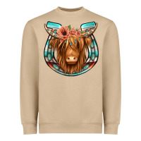 Mushroom highland cow serape floral headband horseshoe Heavyweight Sweatshirt - Jasminsmagicworld