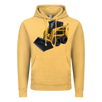 Vintage Mustard Skid Steer Loader Vintage Hoodie - LillyAllenDesigns