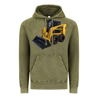 Vintage Olive Skid Steer Loader Vintage Hoodie - LillyAllenDesigns