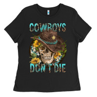 Black Cowboys Don't Die Ladies Tee - FaDigitalArtStudio