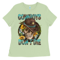 Matcha Cowboys Don't Die Ladies Tee - FaDigitalArtStudio