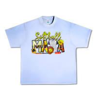 Grape Ice Softball Mama Urban Heavy Tee - CowhideDigitalArt