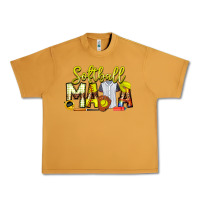 Peanut Butter Softball Mama Urban Heavy Tee - CowhideDigitalArt