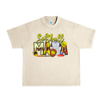 Sandshell Softball Mama Urban Heavy Tee - CowhideDigitalArt