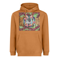 Meerkat Easter bunny with floral wreath and leopard Heavyweight Hoodie - RanaPortraitStore