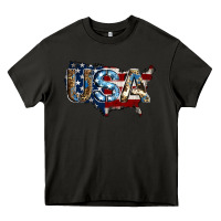 Asphalt usa american flag background Heavy Core Tee - Jasminsmagicworld