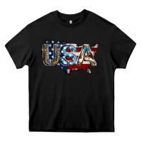 Black usa american flag background Heavy Core Tee - Jasminsmagicworld