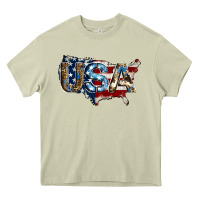 Mossy usa american flag background Heavy Core Tee - Jasminsmagicworld