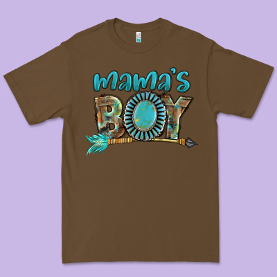 Mama's Boy Mother's Day Premium Tee Designed By Fadigitalartstudio