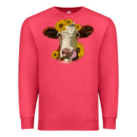 Cardinal hereford cattle sunflowers heifer Premium Sweatshirt - Jasminsmagicworld