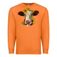 Carrot hereford cattle sunflowers heifer Premium Sweatshirt - Jasminsmagicworld