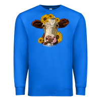 True Royal hereford cattle sunflowers heifer Premium Sweatshirt - Jasminsmagicworld