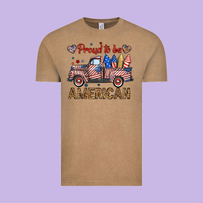 Proud To Be American Truck Vintage Tee Designed By Bundleandbundleshop