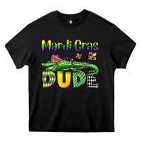 Black mardi gras dude alligator olivia Heavy Core Tee - OliviaCreatesArt
