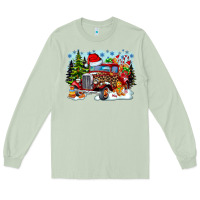 Matcha Christmas truck Long Sleeve Tee - CowhideDigitalArt