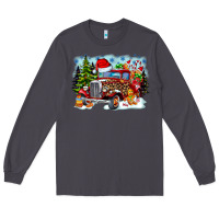 Smoke Christmas truck Long Sleeve Tee - CowhideDigitalArt