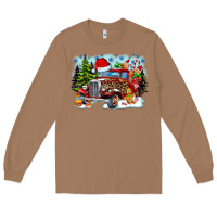 Toasted Coconut Christmas truck Long Sleeve Tee - CowhideDigitalArt