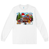 White Christmas truck Long Sleeve Tee - CowhideDigitalArt