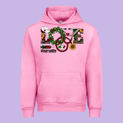 Christmas Love Nurselife Urban Hoodie Designed By Ranaportraitstore