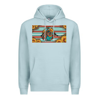 Blue Mist bucking bronco aztec shape license plate Premium Hoodie - Artiststas