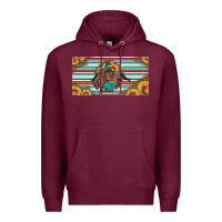 Burgundy bucking bronco aztec shape license plate Premium Hoodie - Artiststas