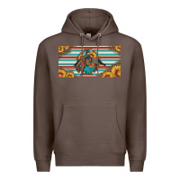 Coffee bucking bronco aztec shape license plate Premium Hoodie - Artiststas