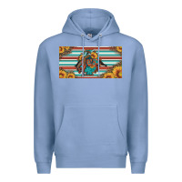 Colony Blue bucking bronco aztec shape license plate Premium Hoodie - Artiststas