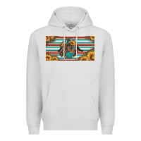 Dove Grey bucking bronco aztec shape license plate Premium Hoodie - Artiststas