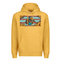 Mustard bucking bronco aztec shape license plate Premium Hoodie - Artiststas