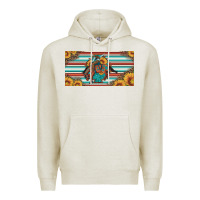 Oatmeal Heather bucking bronco aztec shape license plate Premium Hoodie - Artiststas