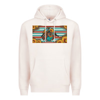 Pale Pink bucking bronco aztec shape license plate Premium Hoodie - Artiststas