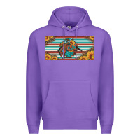 Purple bucking bronco aztec shape license plate Premium Hoodie - Artiststas