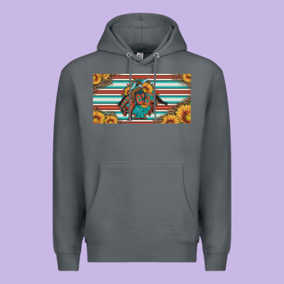 Bucking Bronco Aztec Shape License Plate Premium Hoodie Designed By Artiststas