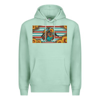 Seafoam bucking bronco aztec shape license plate Premium Hoodie - Artiststas