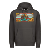 Smoke bucking bronco aztec shape license plate Premium Hoodie - Artiststas
