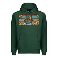 Sports Green bucking bronco aztec shape license plate Premium Hoodie - Artiststas