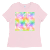 Bubblegum Pink neon safari seamless pattern Ladies Tee - BundleAndBundleShop
