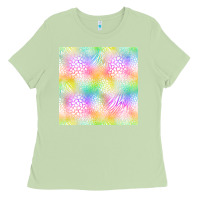 Matcha neon safari seamless pattern Ladies Tee - BundleAndBundleShop