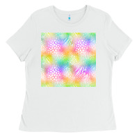 White neon safari seamless pattern Ladies Tee - BundleAndBundleShop