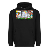 Black Easter Bunnies Heavyweight Hoodie - RanaPortraitStore