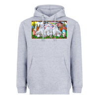 Heather Grey Easter Bunnies Heavyweight Hoodie - RanaPortraitStore