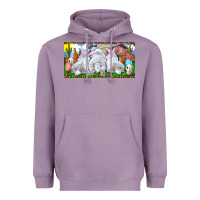 Lavender Easter Bunnies Heavyweight Hoodie - RanaPortraitStore