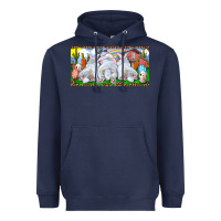 Navy Easter Bunnies Heavyweight Hoodie - RanaPortraitStore